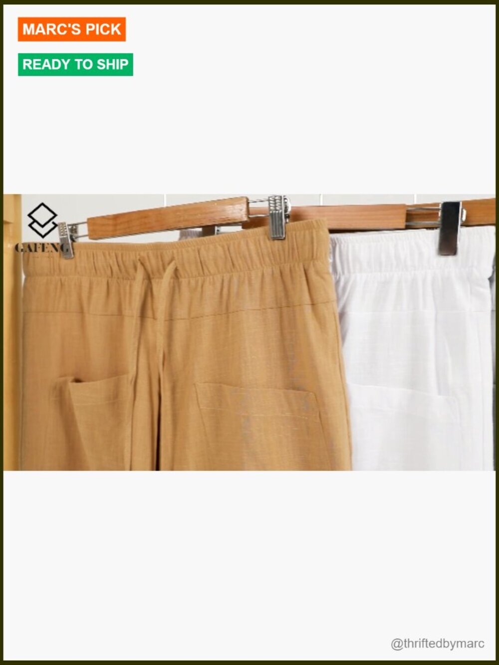 Men's Linen Harem Capri Pants Drawstring Casual Yoga Beach Shorts - Picture 7 of 7